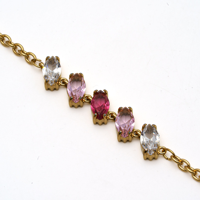 PULSERA ZO15434B DORADO ROSA ACERO INOXIDABLE