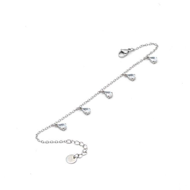 PULSERA ZO15463B PLATEADO BLANCO ACERO INOXIDABLE 2B31