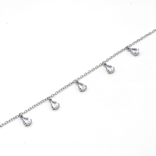 PULSERA ZO15463B PLATEADO BLANCO ACERO INOXIDABLE 2B31