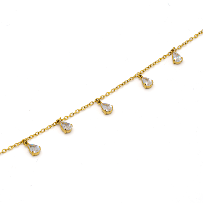 PULSERA ZO15463B DORADO BLANCO ACERO INOXIDABLE 2B31