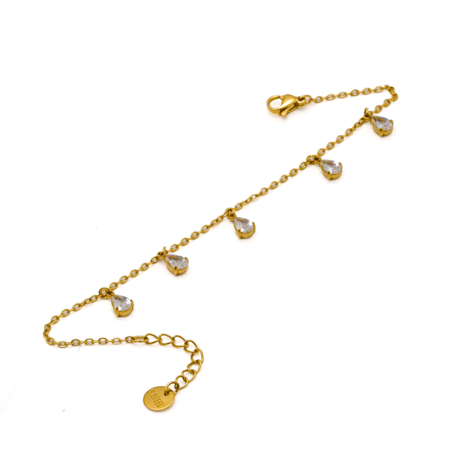 PULSERA ZO15463B DORADO BLANCO ACERO INOXIDABLE 2B31