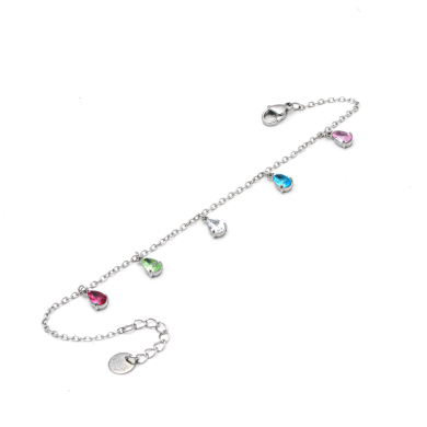 PULSERA ZO15463B PLATEADO MULTICOLOR ACERO INOXIDABLE