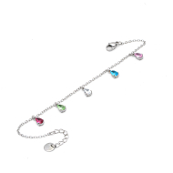 PULSERA ZO15463B PLATEADO MULTICOLOR ACERO INOXIDABLE