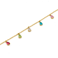 PULSERA ZO15463B DORADO MULTICOLOR ACERO INOXIDABLE
