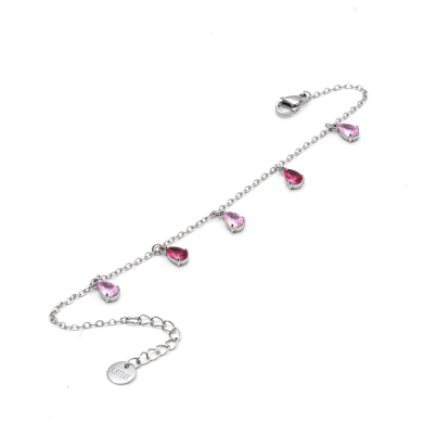 PULSERA ZO15463B PLATEADO ROSA ACERO INOXIDABLE 2B31