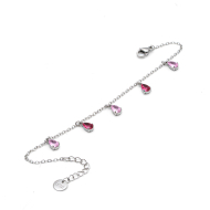 PULSERA ZO15463B PLATEADO ROSA ACERO INOXIDABLE 2B31