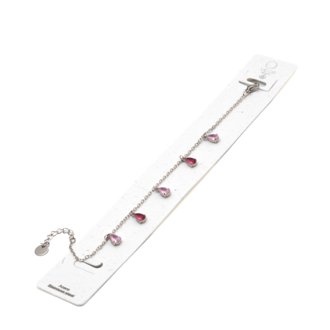 PULSERA ZO15463B PLATEADO ROSA ACERO INOXIDABLE 2B31