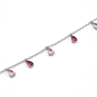 PULSERA ZO15463B PLATEADO ROSA ACERO INOXIDABLE 2B31