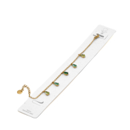 PULSERA ZO15463B DORADO VERDE ACERO INOXIDABLE 2B31