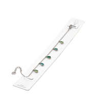PULSERA ZO15463B PLATEADO VERDE ACERO INOXIDABLE 2B31