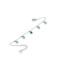 PULSERA ZO15463B PLATEADO VERDE ACERO INOXIDABLE 2B31