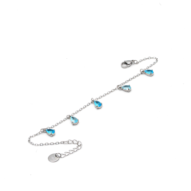 PULSERA ZO15463B PLATEADO AZUL ACERO INOXIDABLE 2B31