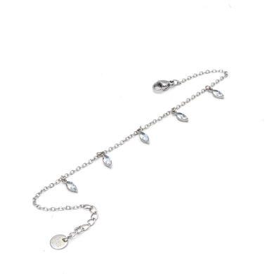PULSERA ZO15465B PLATEADO BLANCO ACERO INOXIDABLE