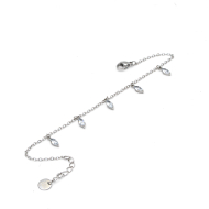 PULSERA ZO15465B PLATEADO BLANCO ACERO INOXIDABLE