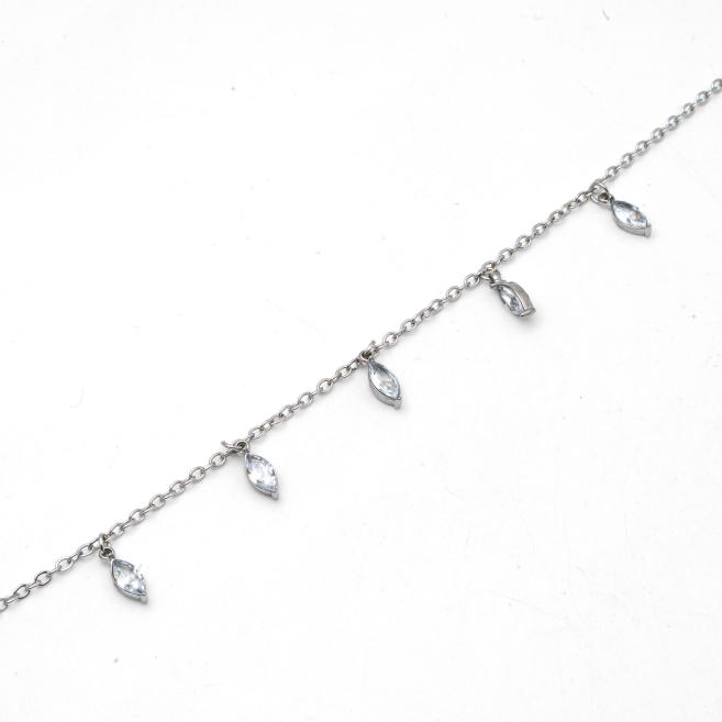 PULSERA ZO15465B PLATEADO BLANCO ACERO INOXIDABLE