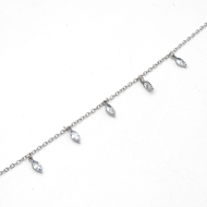 PULSERA ZO15465B PLATEADO BLANCO ACERO INOXIDABLE