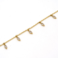 PULSERA ZO15465B DORADO BLANCO ACERO INOXIDABLE