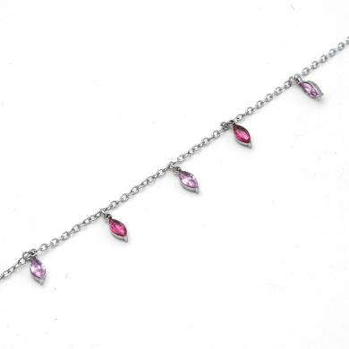 PULSERA ZO15465B PLATEADO ROSA ACERO INOXIDABLE 2B31
