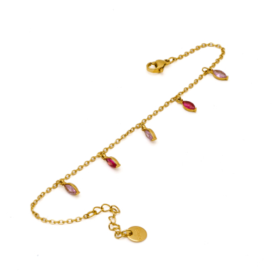 PULSERA ZO15465B DORADO ROSA ACERO INOXIDABLE