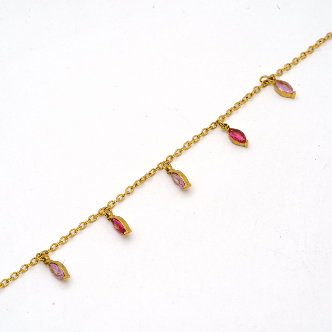 PULSERA ZO15465B DORADO ROSA ACERO INOXIDABLE