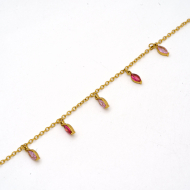 PULSERA ZO15465B DORADO ROSA ACERO INOXIDABLE