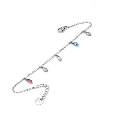 PULSERA ZO15465B PLATEADO MULTICOLOR ACERO INOXIDABLE