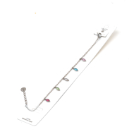 PULSERA ZO15465B PLATEADO MULTICOLOR ACERO INOXIDABLE