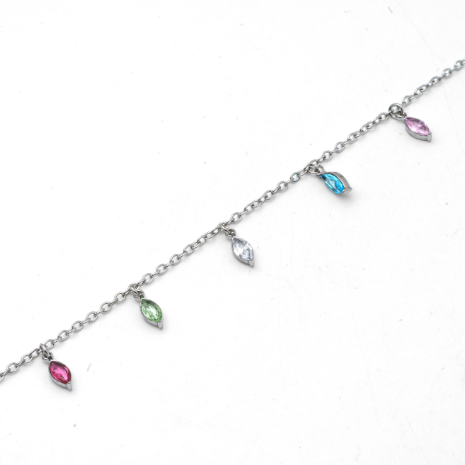 PULSERA ZO15465B PLATEADO MULTICOLOR ACERO INOXIDABLE