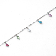 PULSERA ZO15465B PLATEADO MULTICOLOR ACERO INOXIDABLE