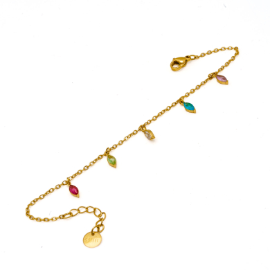 PULSERA ZO15465B DORADO MULTICOLOR ACERO INOXIDABLE