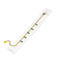 PULSERA ZO15465B PLATEADO AZUL ACERO INOXIDABLE
