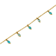 PULSERA ZO15465B PLATEADO AZUL ACERO INOXIDABLE
