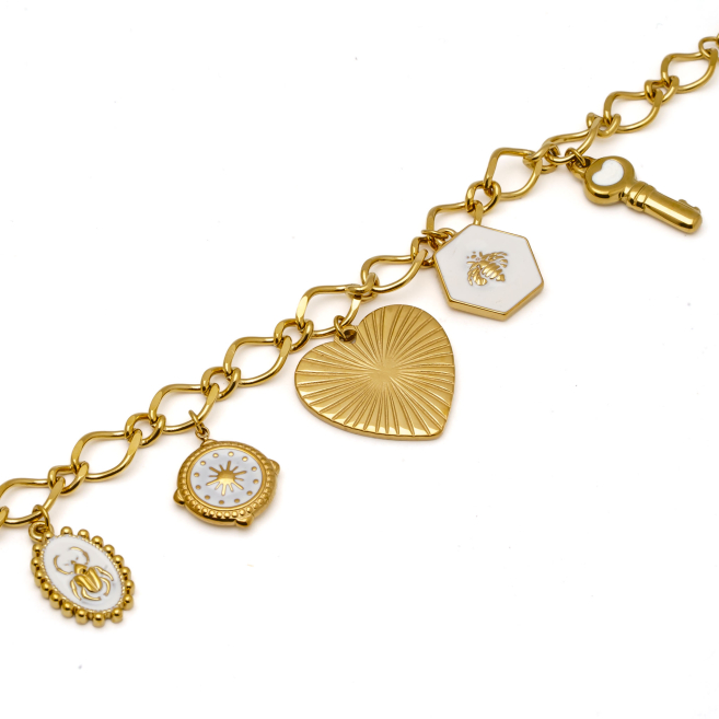 PULSERA ZO12296B DORADO ACERO INOXIDABLE 2B58