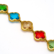 PULSERA ZO13109B DORADO MULTICOLOR ACERO INOXIDABLE