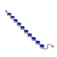 PULSERA ZO13109B PLATEADO AZUL ACERO INOXIDABLE