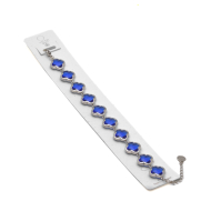 PULSERA ZO13109B PLATEADO AZUL ACERO INOXIDABLE