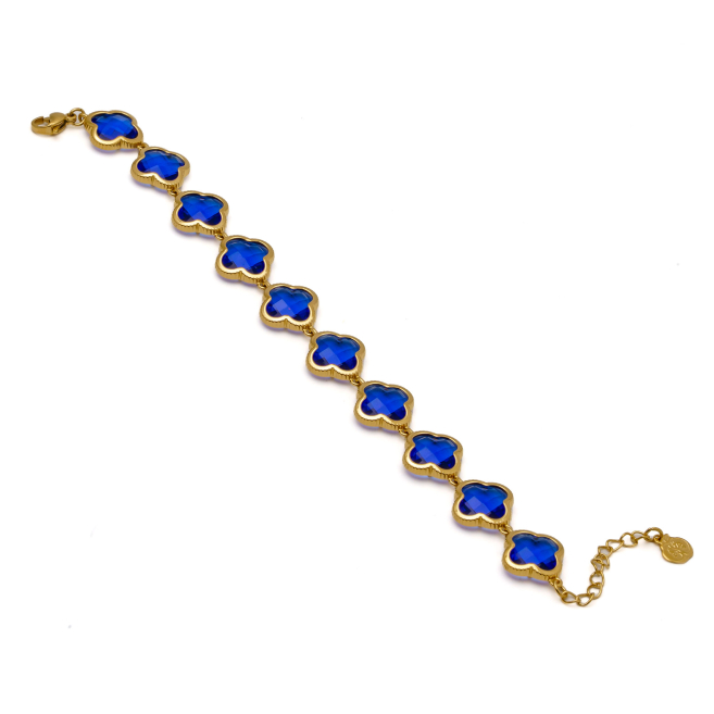 PULSERA ZO13109B DORADO AZUL ACERO INOXIDABLE