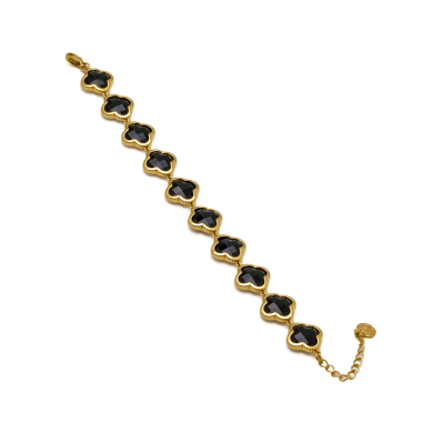 PULSERA ZO13109B DORADO NEGRO ACERO INOXIDABLE
