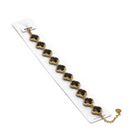 PULSERA ZO13109B DORADO NEGRO ACERO INOXIDABLE