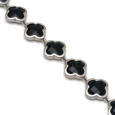 PULSERA ZO13109B PLATEADO NEGRO ACERO INOXIDABLE 2C38 2C38