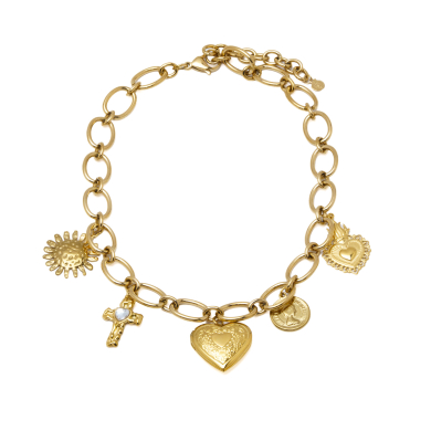 COLLAR ZO14435N DORADO ACERO INOXIDABLE 2D310