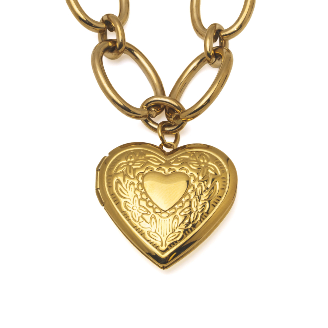 COLLAR ZO14435N DORADO ACERO INOXIDABLE 2D310