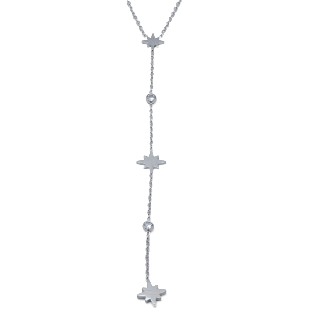 COLLAR ZO14976N PLATEADO ACERO INOXIDABLE 2D18