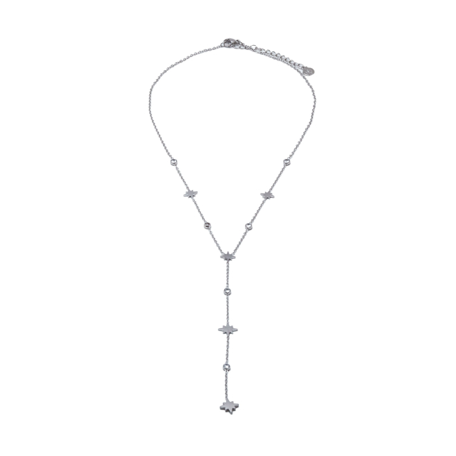 COLLAR ZO14976N PLATEADO ACERO INOXIDABLE 2D18