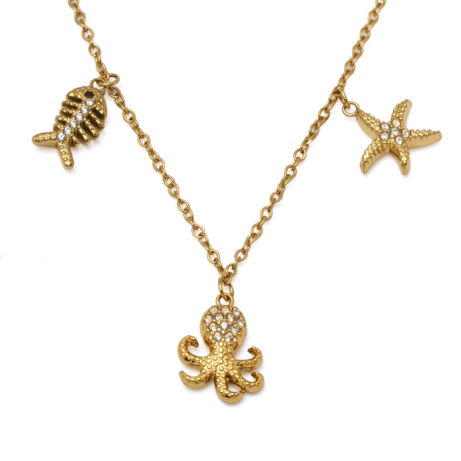 COLLAR ZO15456N DORADO ACERO INOXIDABLE E36 E36