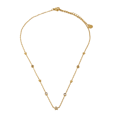 COLLAR ZO11653N DORADO ACERO INOXIDABLE