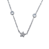 COLLAR ZO11653N PLATEADO ACERO INOXIDABLE