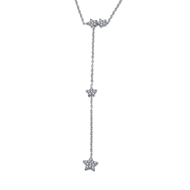 COLLAR ZO12127N PLATEADO ACERO INOXIDABLE 2D16