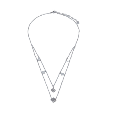 COLLAR ZO15127N PLATEADO ACERO INOXIDABLE
