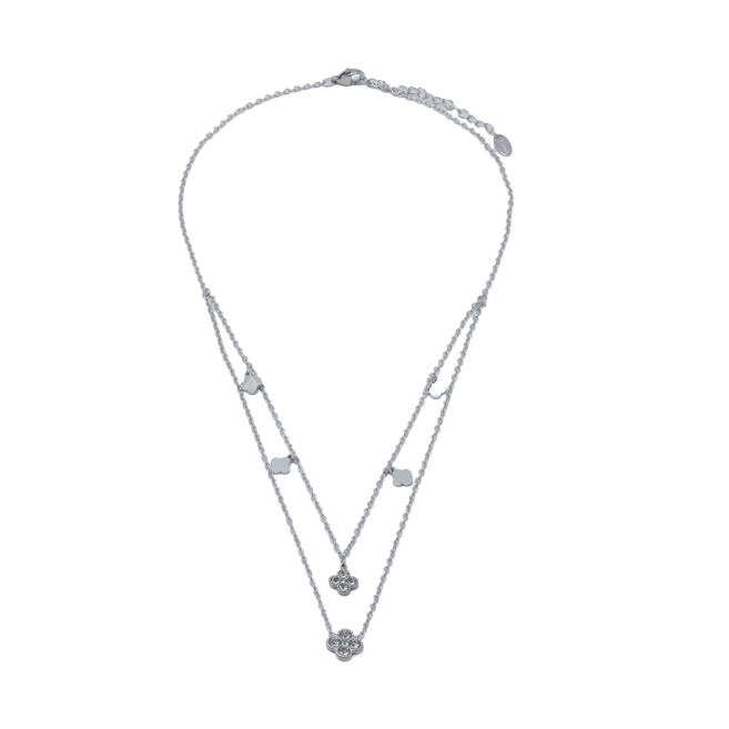 COLLAR ZO15127N PLATEADO ACERO INOXIDABLE